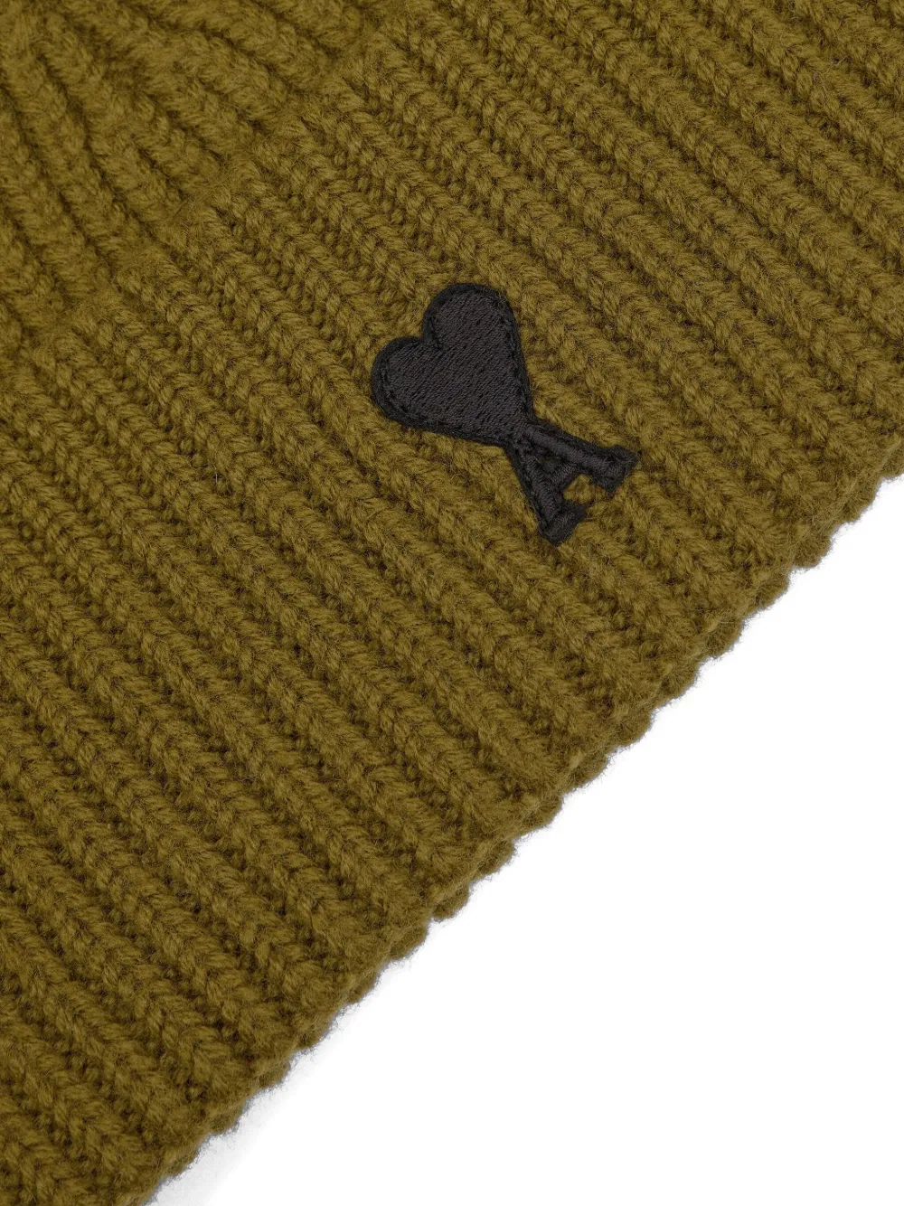 AMI Paris Ami De Coeur wollen muts Groen