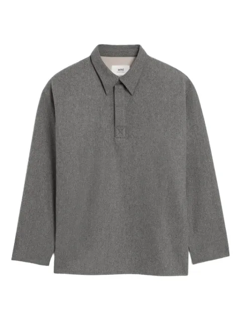 AMI Paris long-sleeved wool polo shirt