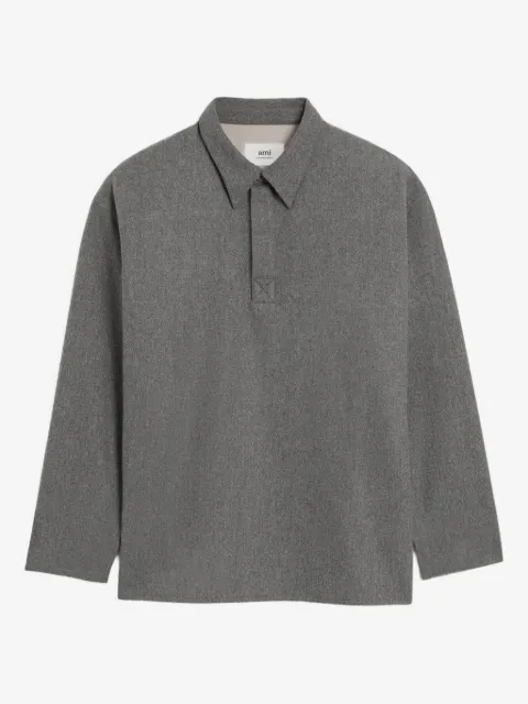 AMI Paris long-sleeved wool polo shirt