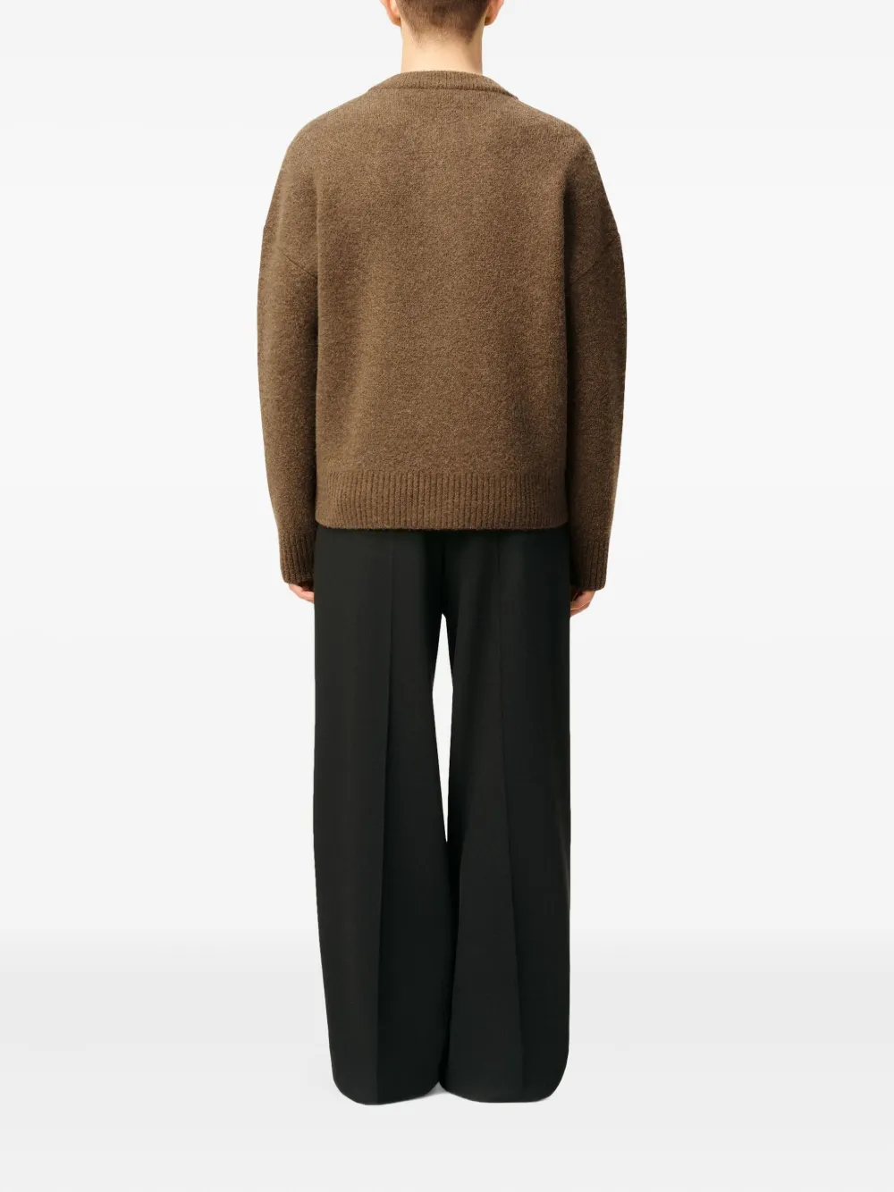 AMI Paris Vest met logo Bruin