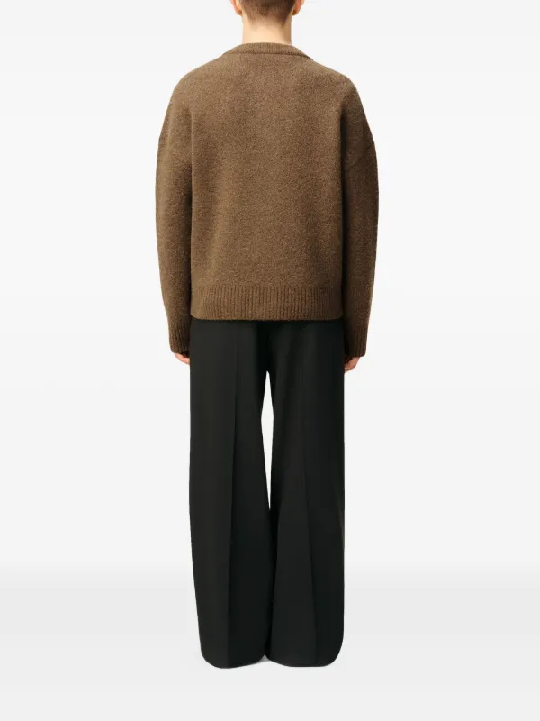 AMI Paris Ami De Coeur Cardigan | Brown | FARFETCH