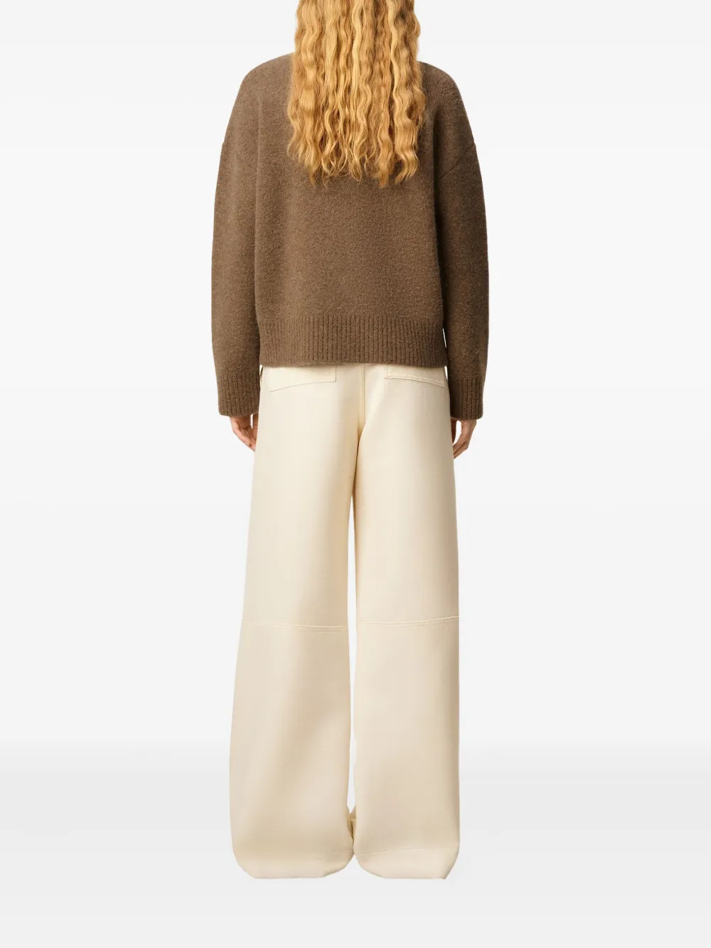 AMI Paris Vest met logo Bruin