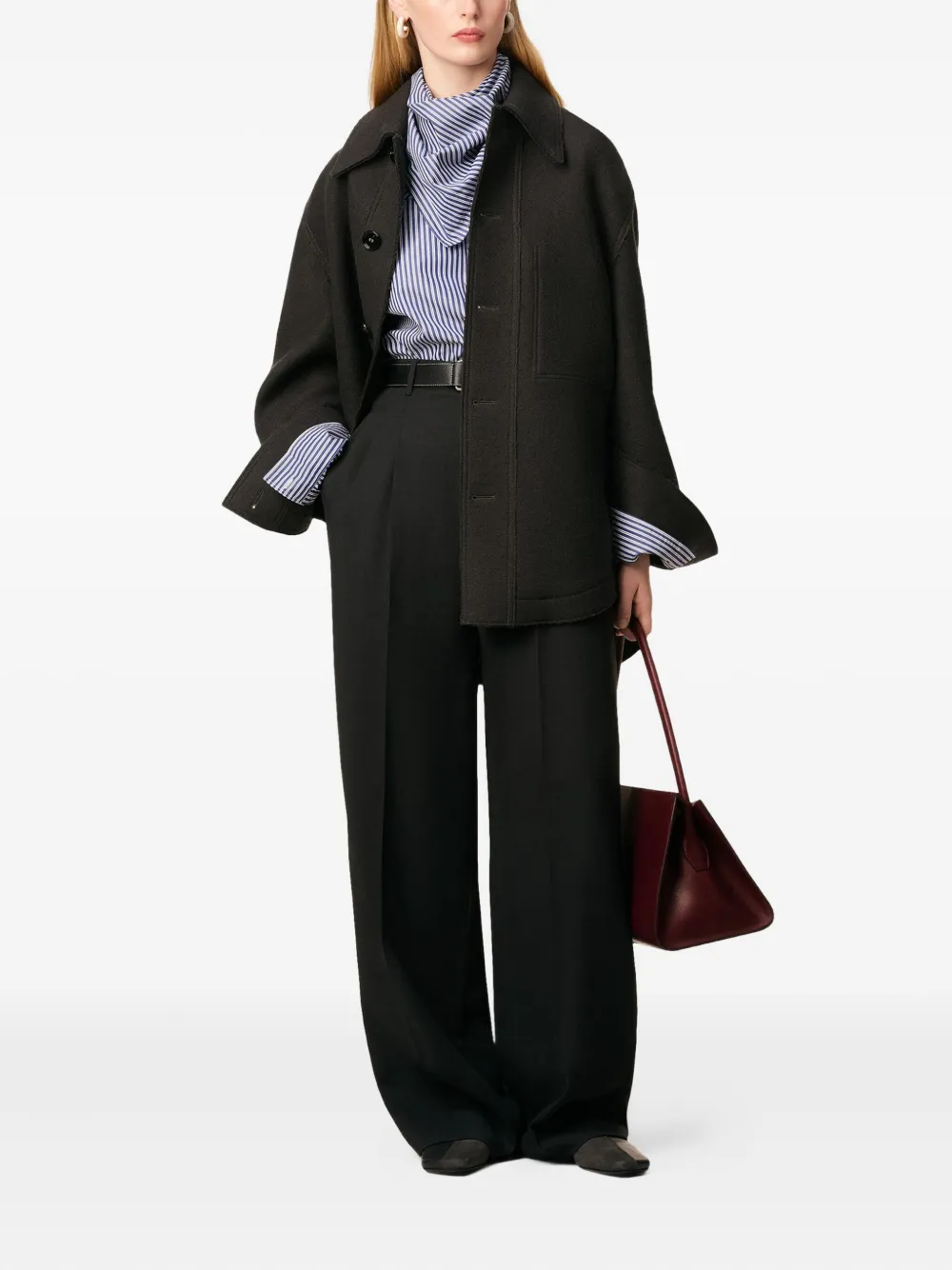 Ami Alexandre Mattiussi Black Wool Buttoned Jacket Grey In Black
