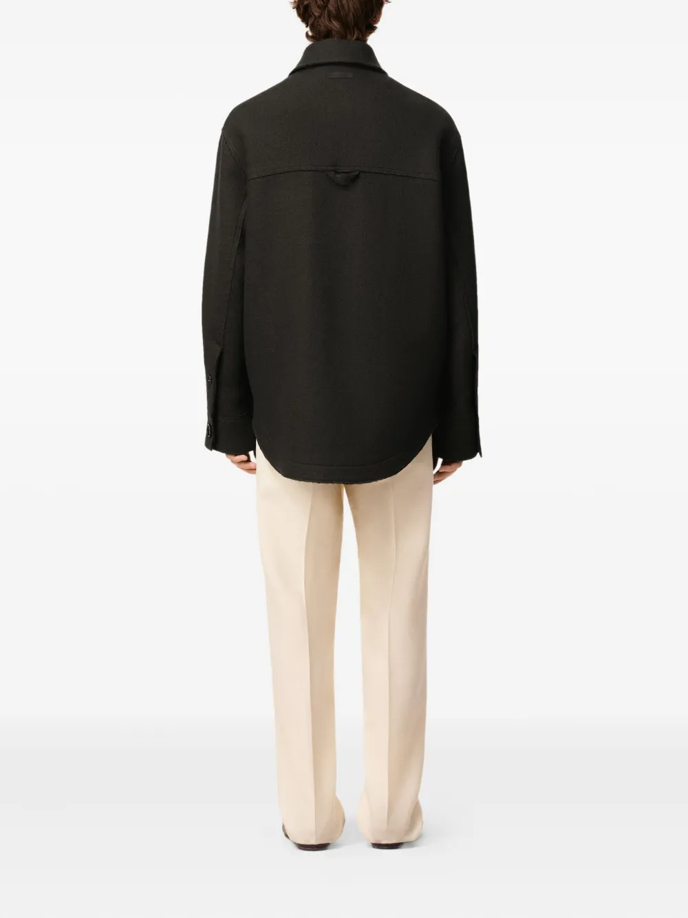 Ami Alexandre Mattiussi Black Wool Buttoned Jacket Grey In Black
