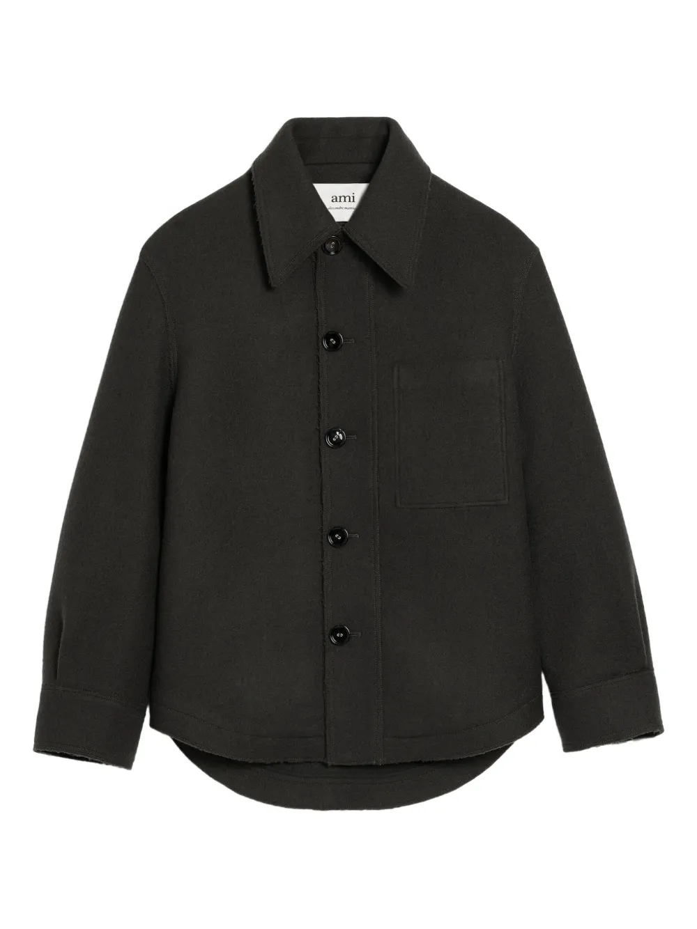 Ami Alexandre Mattiussi Button-up Wool Jacket In Black