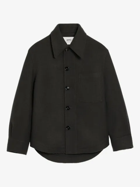 AMI Paris button-up wool jacket
