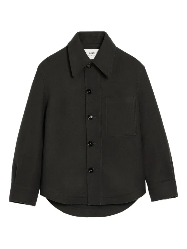 AMI Paris ボタン ジャケット | ブラック | FARFETCH JP