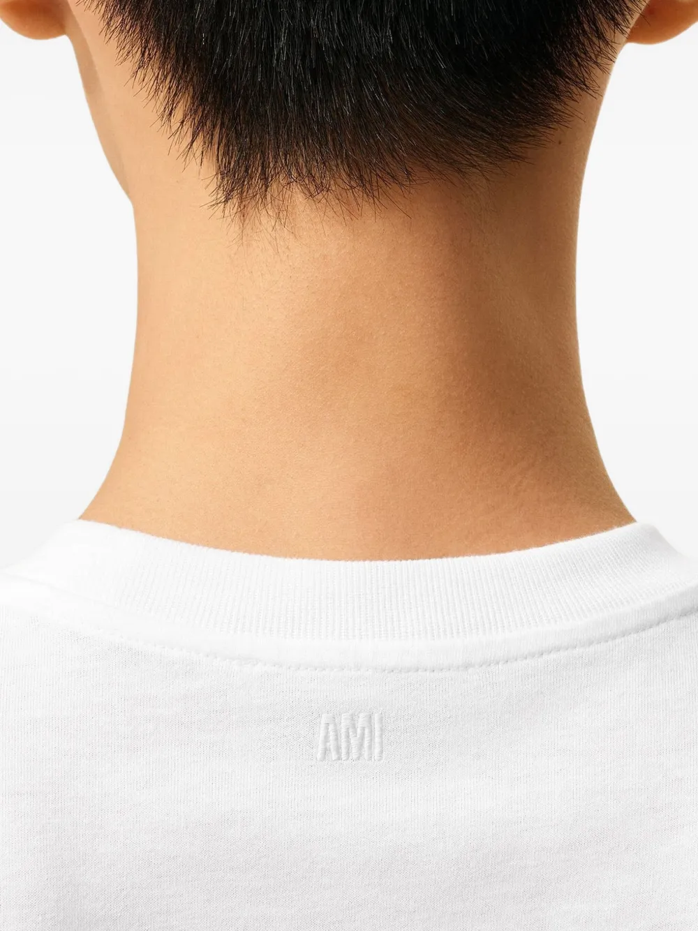 AMI Paris T-shirt met geborduurd hart Wit