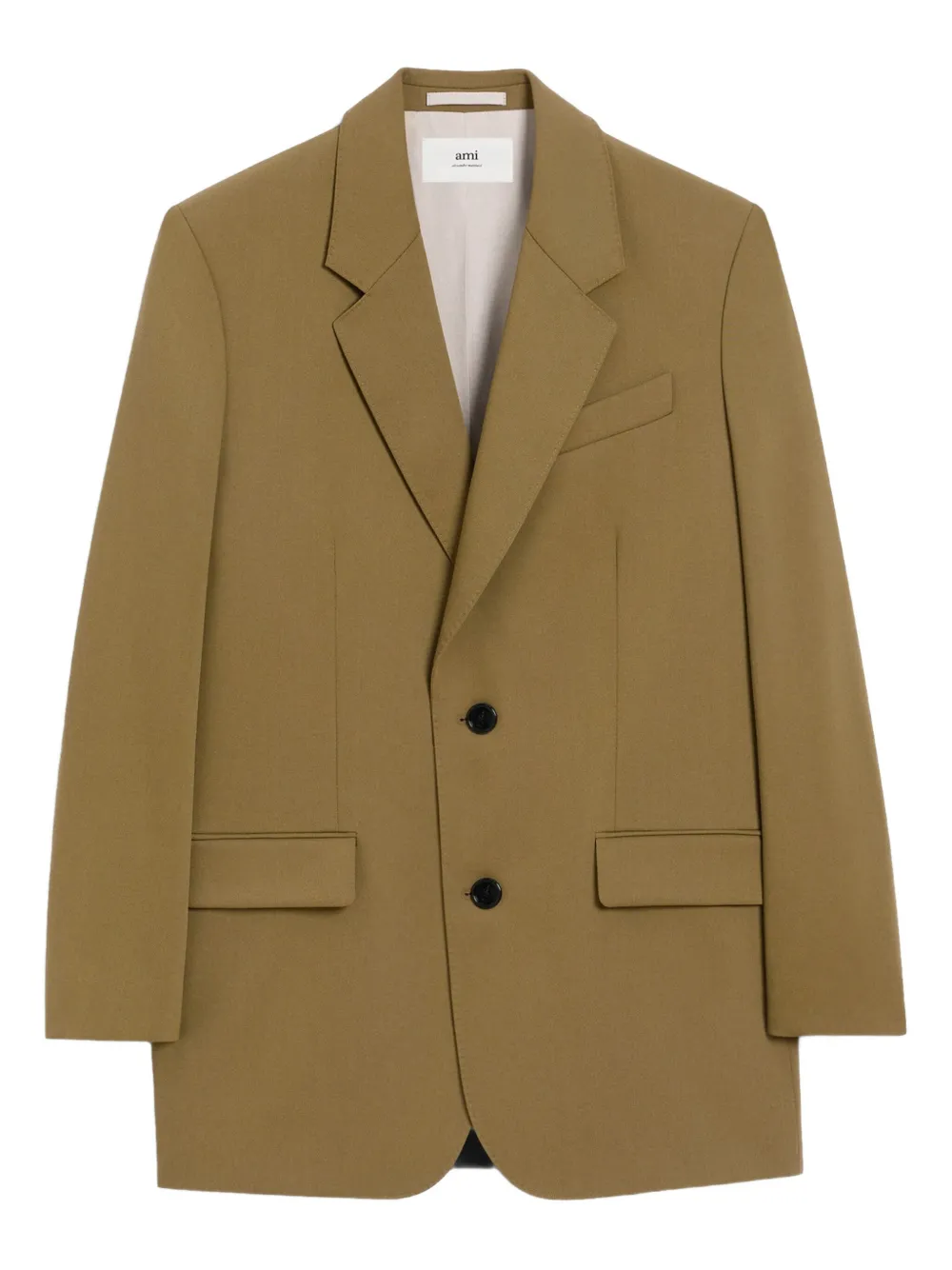 AMI Paris single-breasted wool jacket Groen