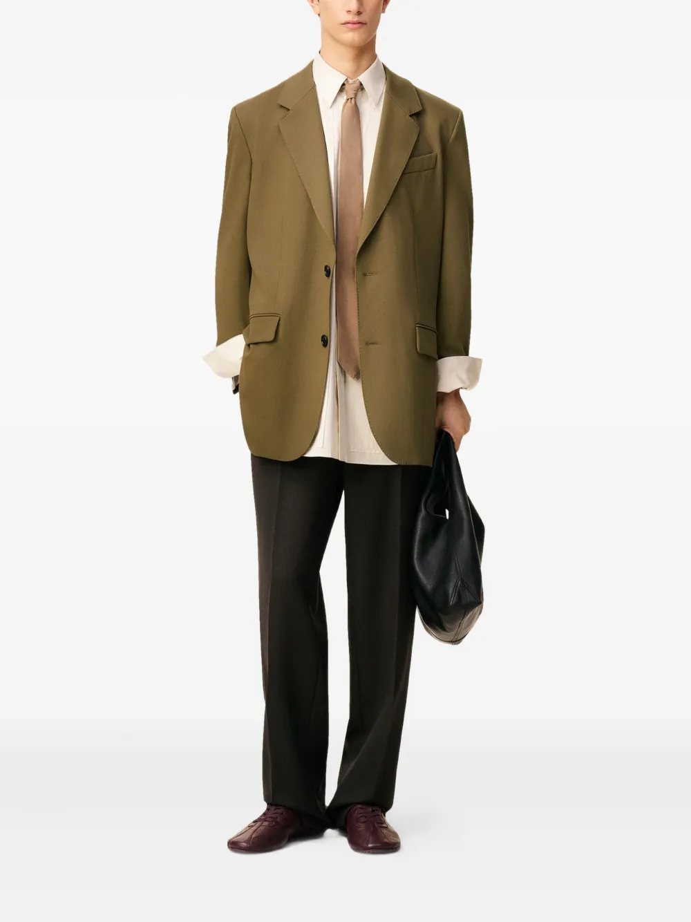 AMI Paris single-breasted wool jacket Groen