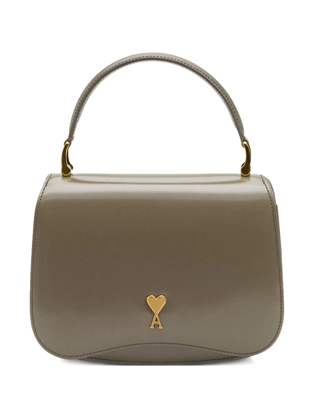 AMI Paris shopper met handgreep en logo Groen