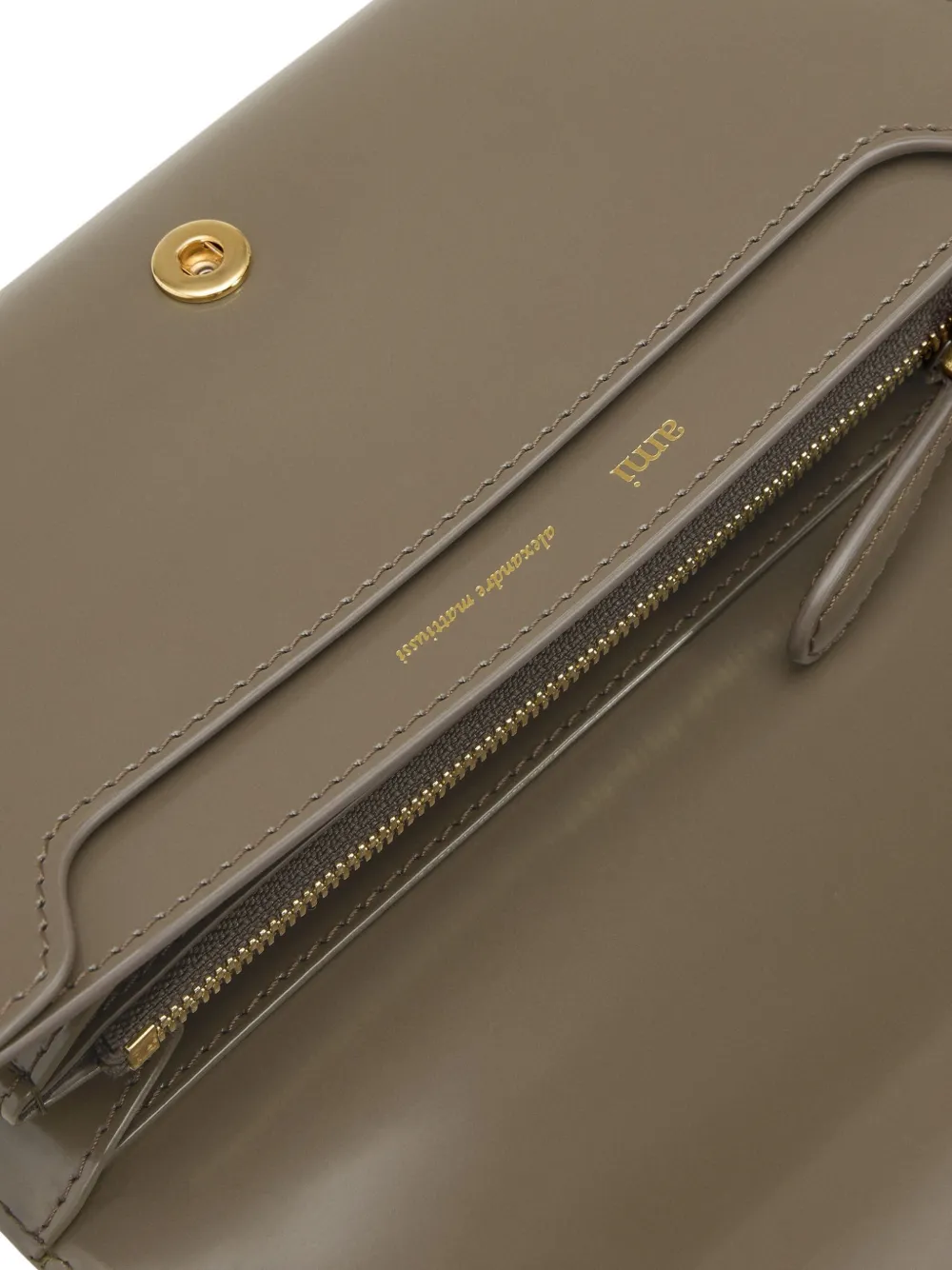 AMI Paris Continental leren portemonnee Groen