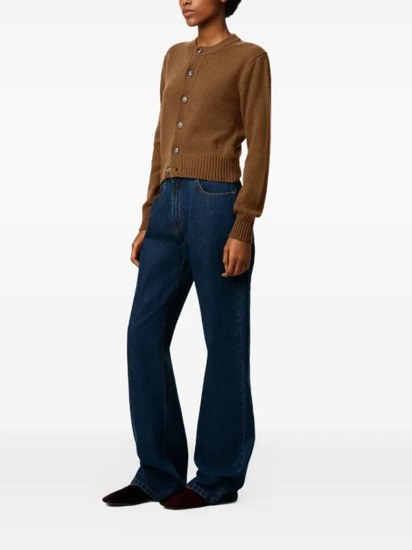 AMI Paris Ami De Coeur Cardigan | Brown | FARFETCH