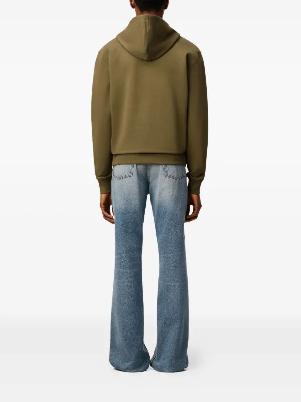 AMI Paris Ami De Coeur zip-fastening Sweatshirt | Green | FARFETCH JO