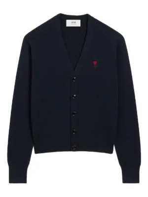 AMI Paris Ami De Coeur Cardigan | Black | FARFETCH ZA
