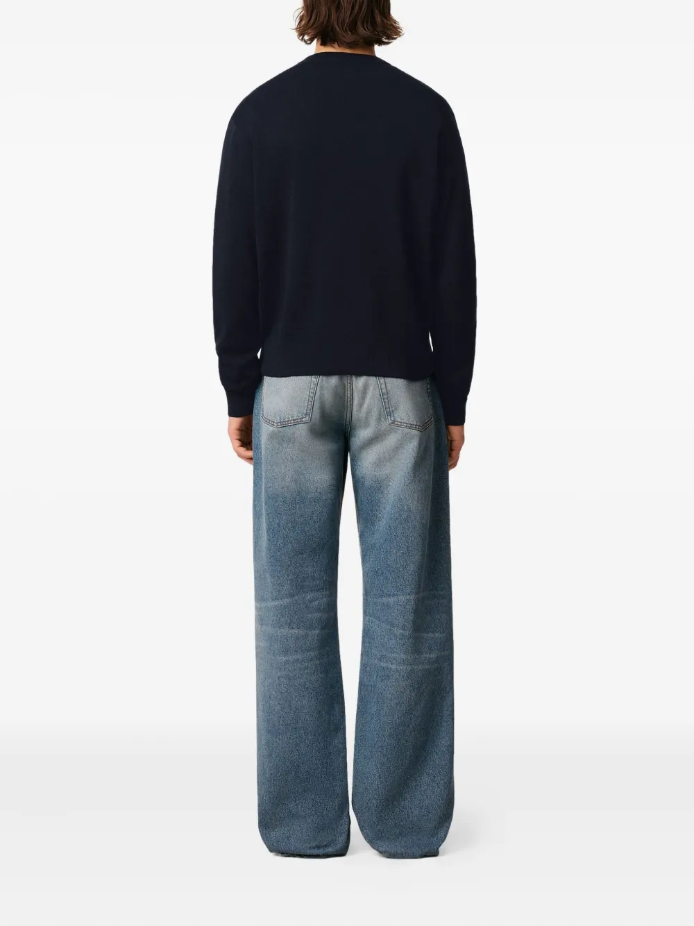 AMI Paris Vest met logo Blauw