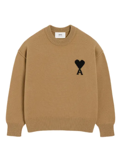 AMI Paris heart crewneck sweater