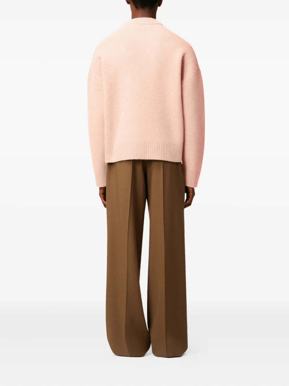 AMI Paris Sweater met logo Roze