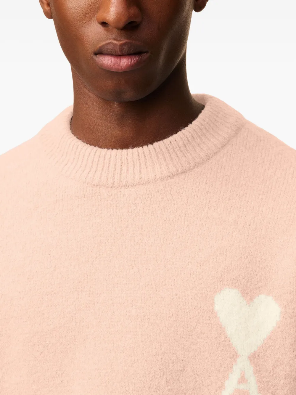 AMI Paris Sweater met logo Roze