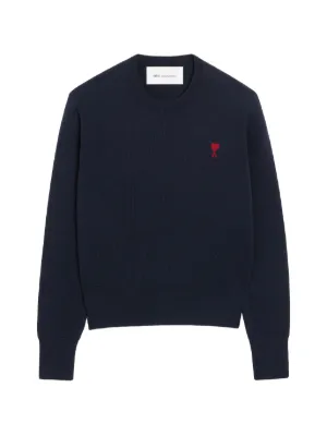 AMI Paris Ami De Coeur crew-neck Sweater | Blue | FARFETCH