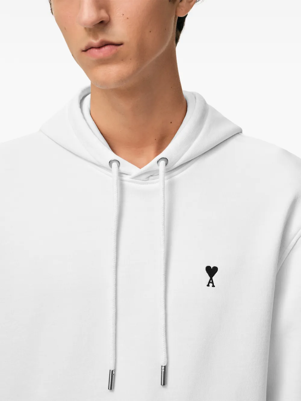 AMI Paris Moletom Ami De Coeur De Algodão Com Capuz | Branco