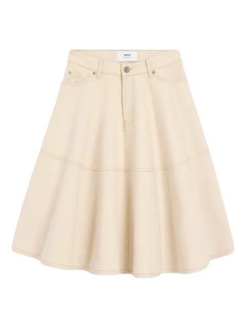AMI Paris cotton midi skirt