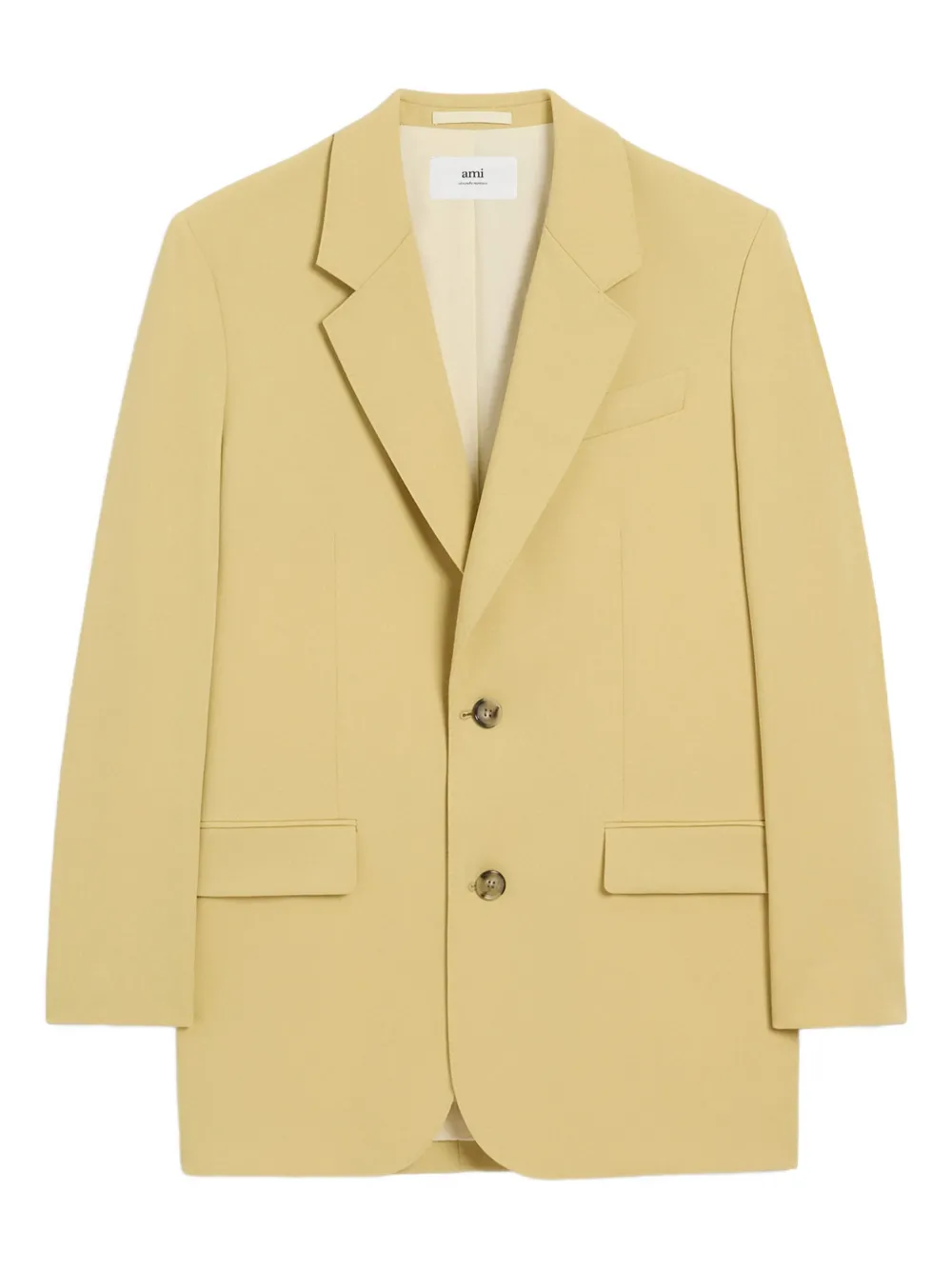 AMI Paris single-breasted wool blazer Geel