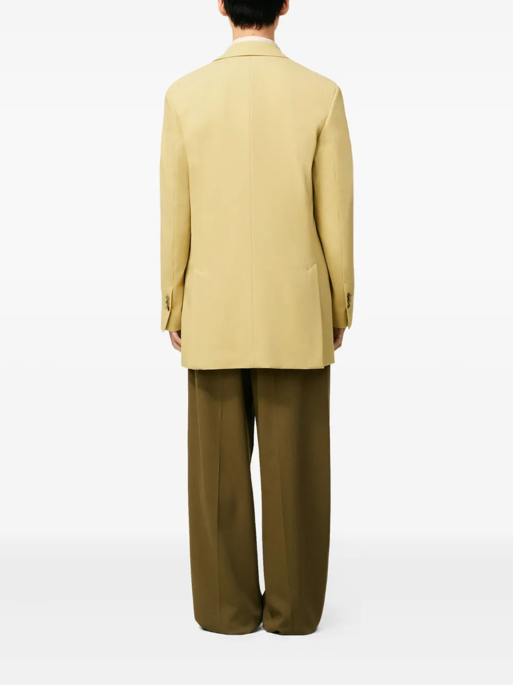 AMI Paris single-breasted wool blazer Geel