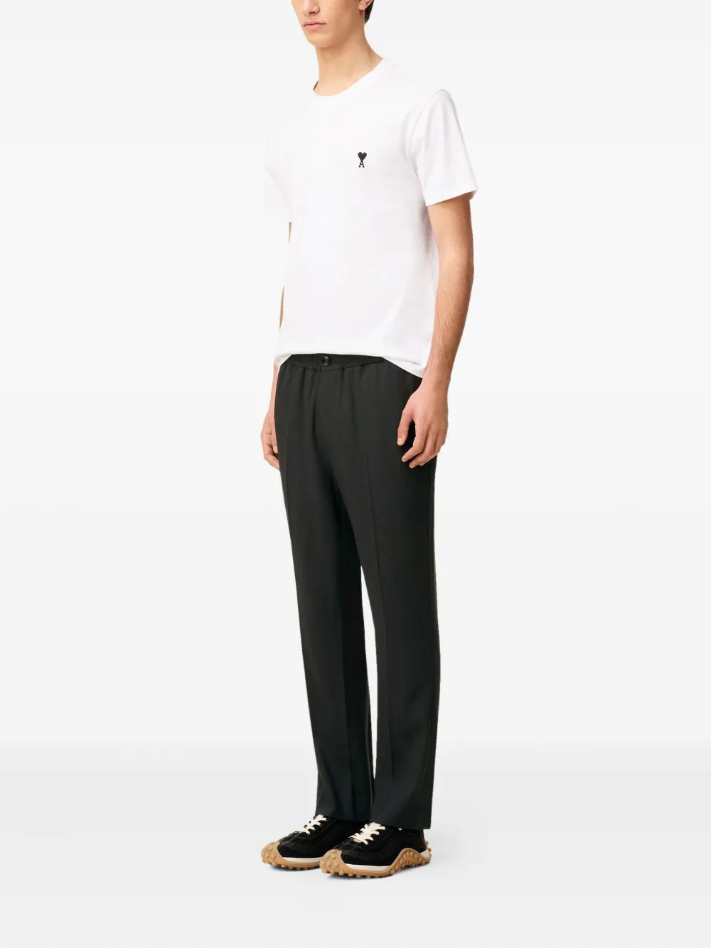 AMI Paris Broek met elastische taille Zwart