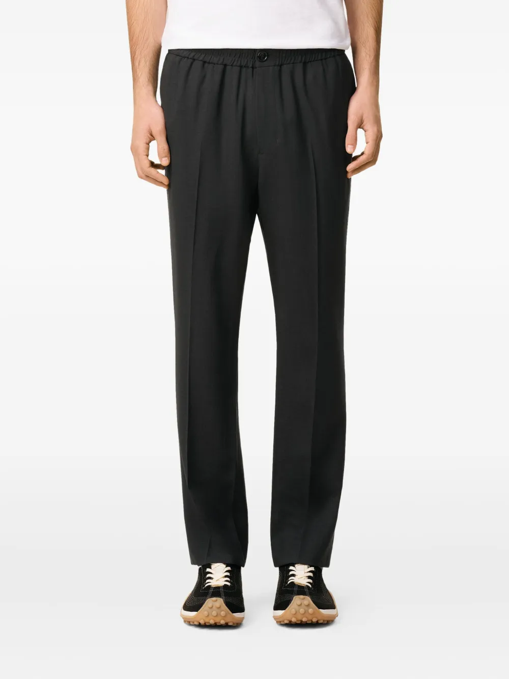 AMI Paris Broek met elastische taille Zwart