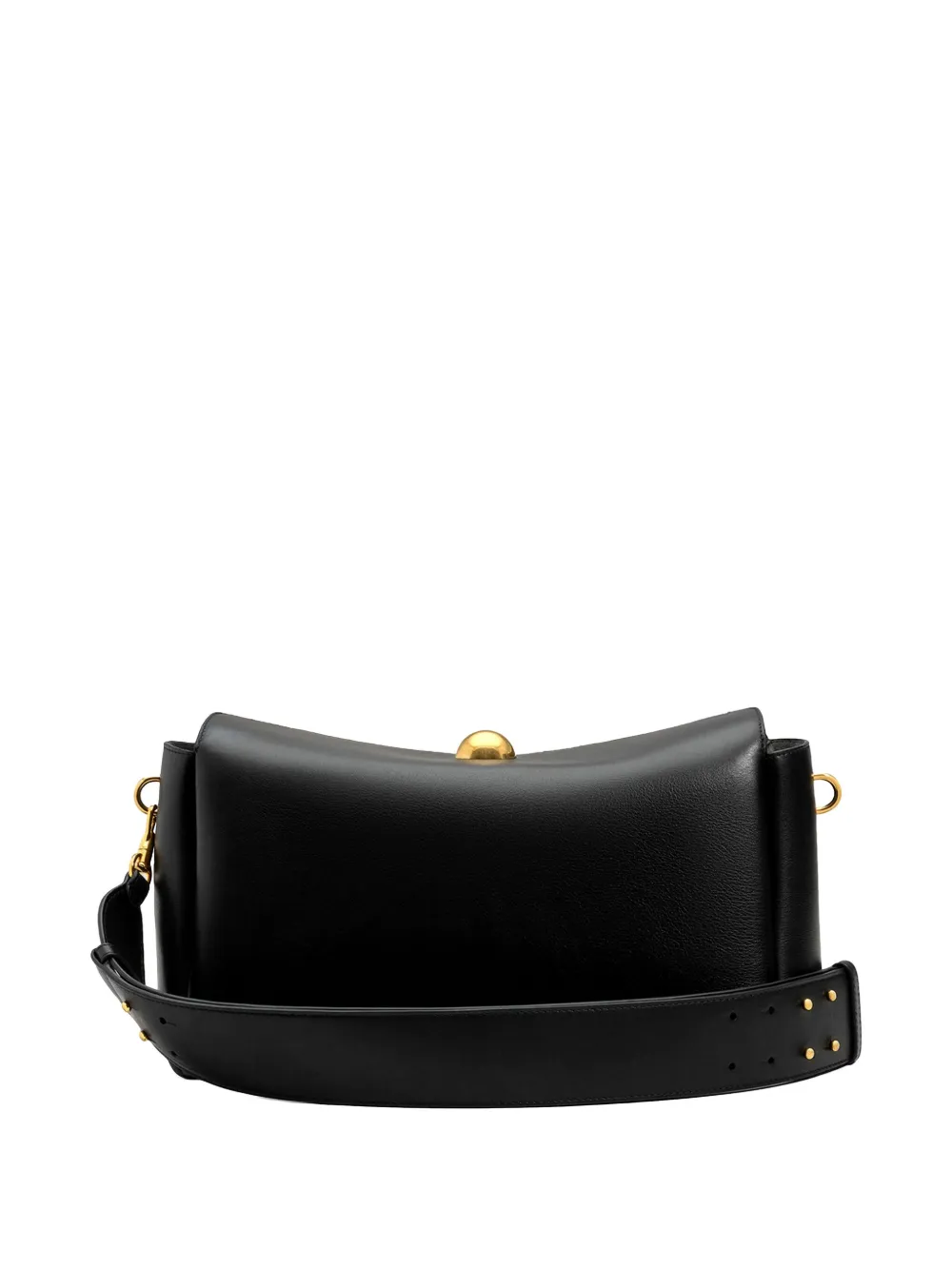 AMI Paris Medium Carrousel leren tas met magnetische sluiting Zwart