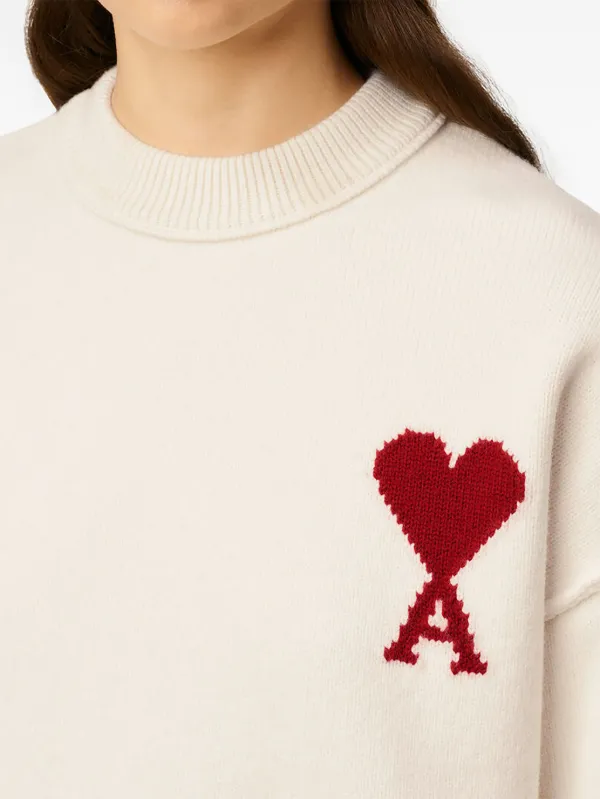 AMI Paris Ami De Coeur クルーネックセーター | ニュートラル