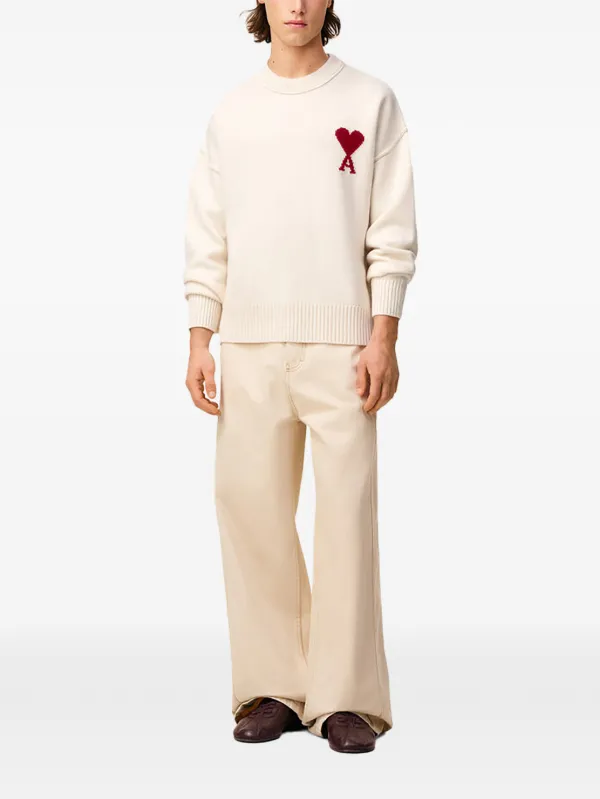 AMI Paris Ami De Coeur クルーネックセーター | ニュートラル