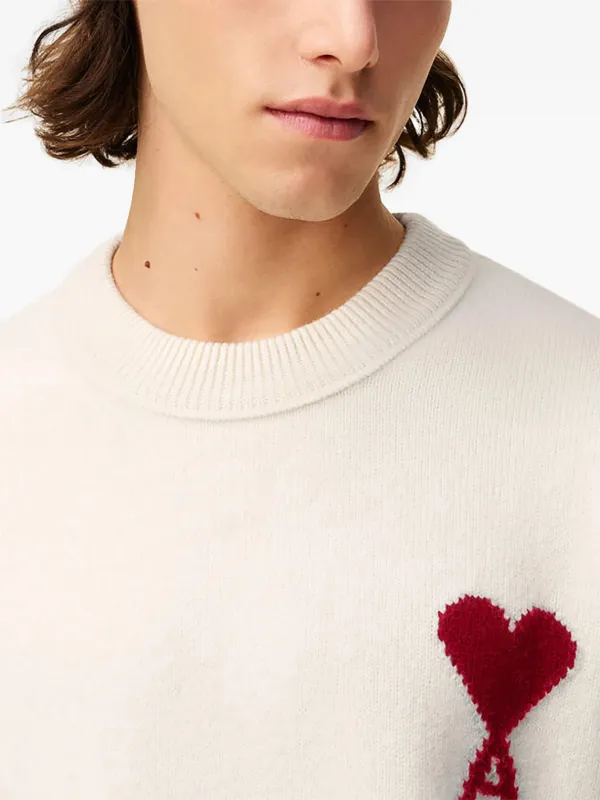 AMI Paris Ami De Coeur クルーネックセーター | ニュートラル
