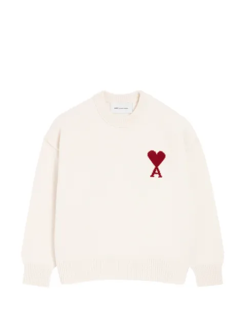 AMI Paris Ami De Coeur crew-neck wool sweater