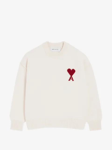 AMI Paris Ami De Coeur crew-neck wool sweater