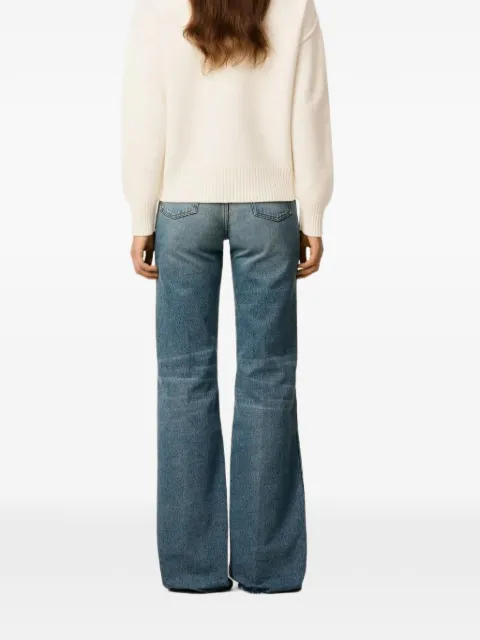 AMI Paris natural crewneck wool sweater with Ami de Coeur