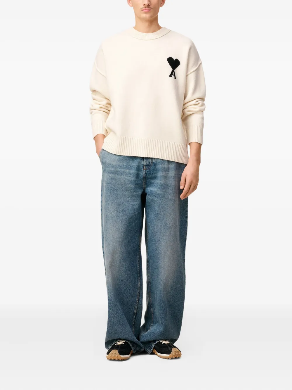 AMI Paris Ami de Coeur sweater Beige