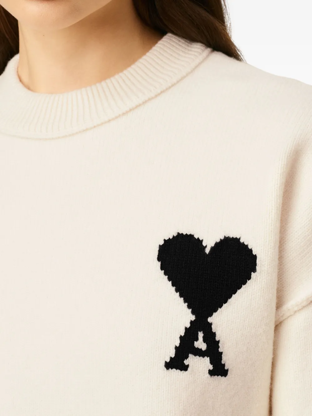 AMI Paris Ami de Coeur sweater Beige