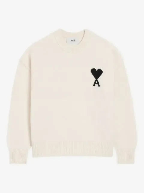 AMI Paris Ami De Coeur crew-neck wool sweater