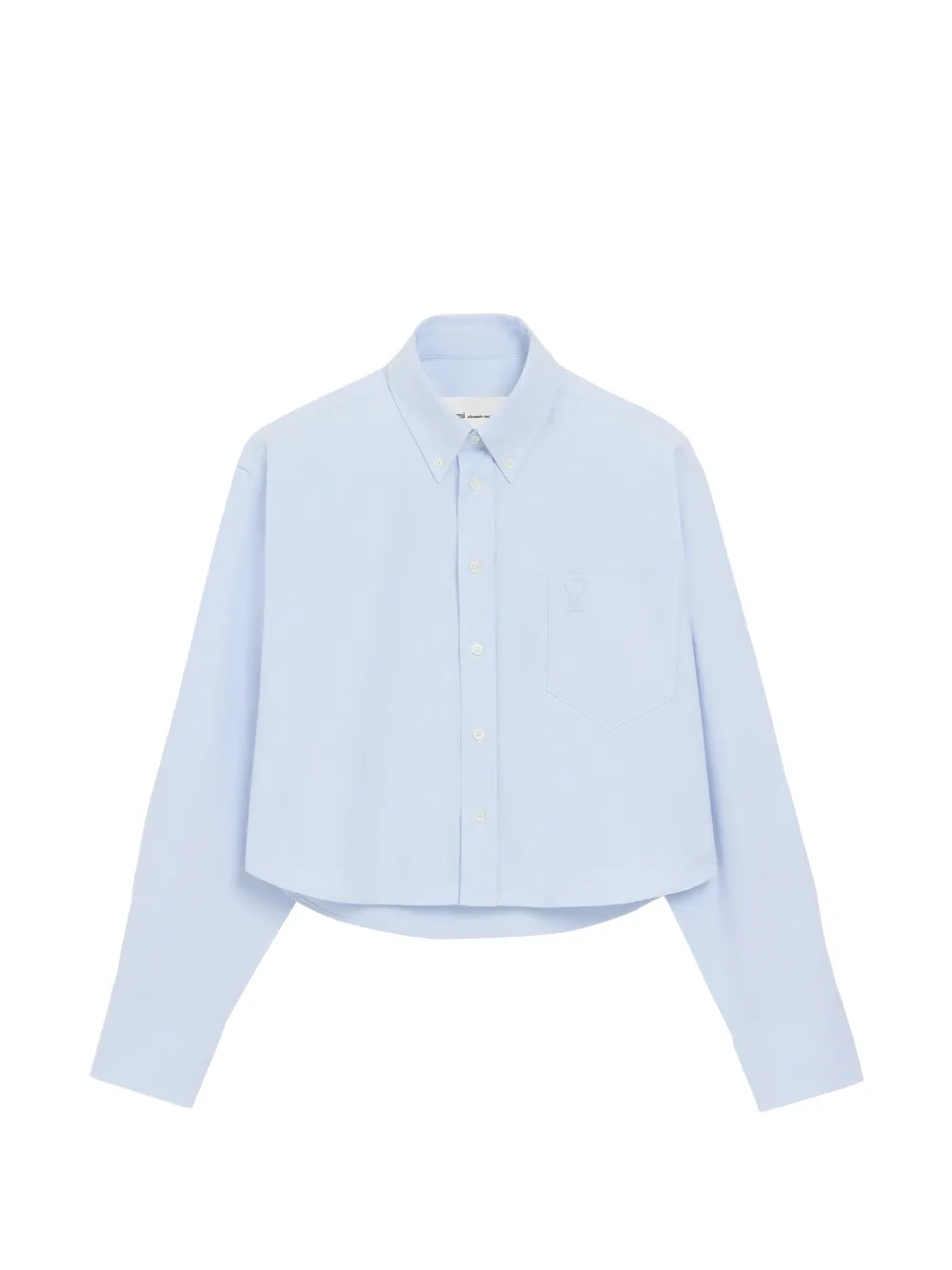AMI Paris Oxford Cropped-Hemd - Blau