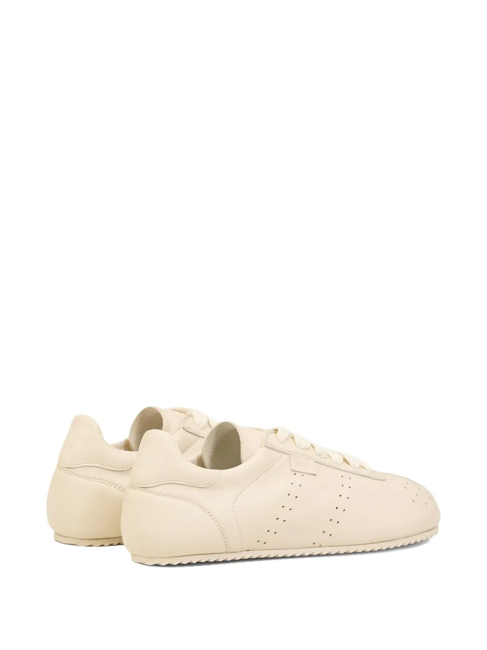 AMI Paris Leren sneakers met geperforeerde details 185 IVORY