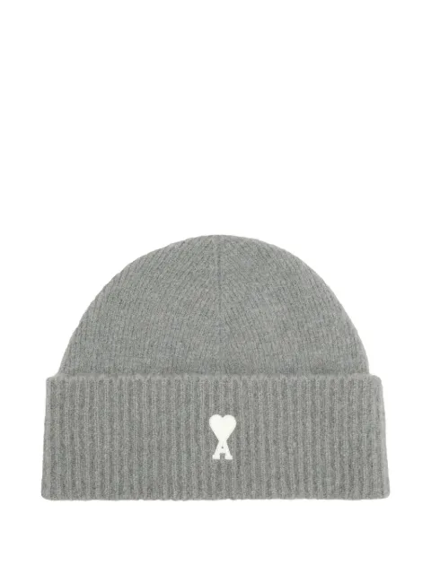 AMI Paris Gestreifte Ami de Coeur Beanie