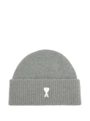 AMI Paris Ami De Coeur ウールビーニー | ニュートラル | FARFETCH JP