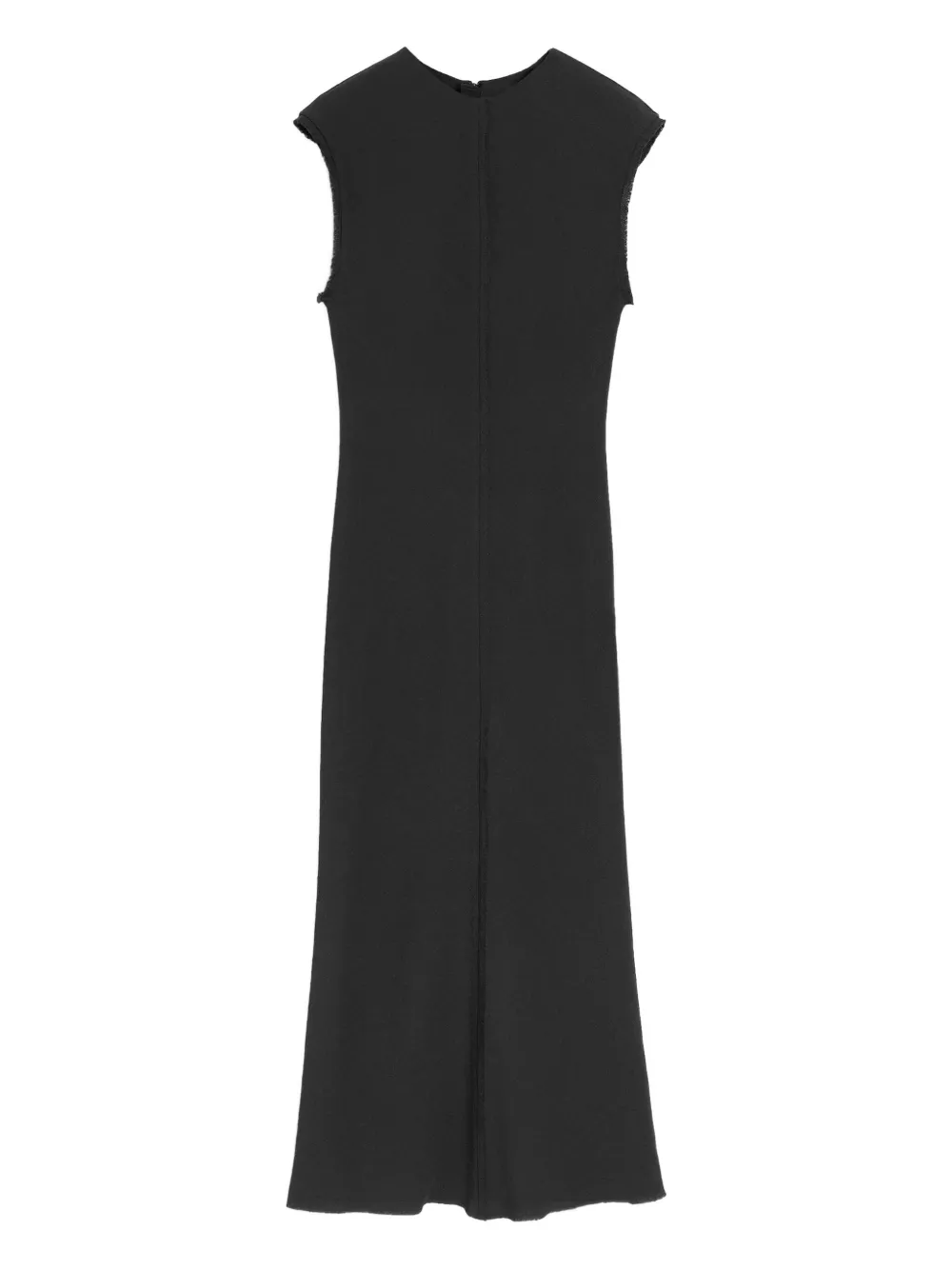 Ami Alexandre Mattiussi Raw-edge Sleeveless Long Dress In Black