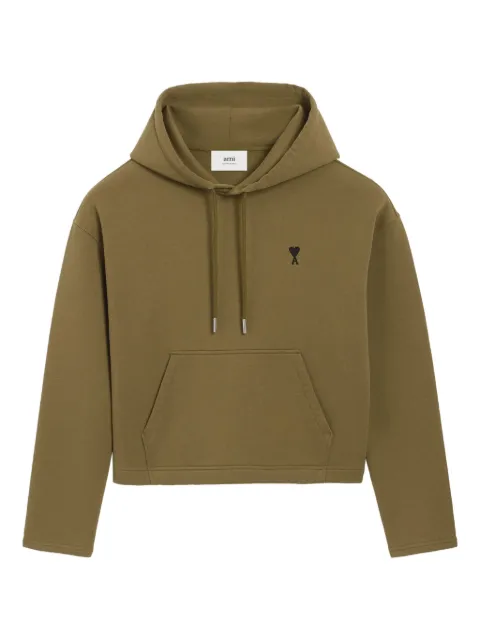 AMI Paris Ami De Coeur contrasted cotton hoodie