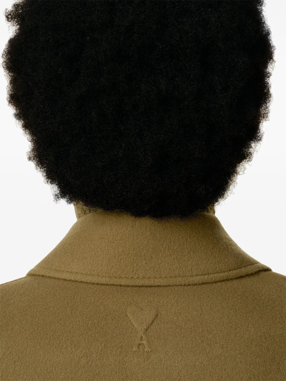 buttoned wool boxy jacket