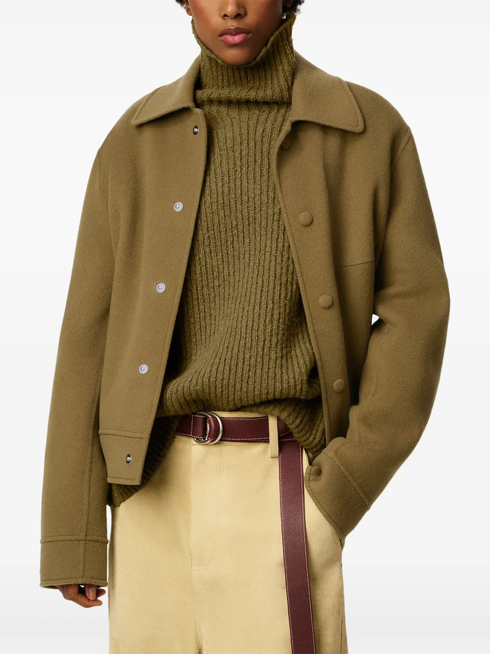 AMI Paris Wollen boxy jack Bruin