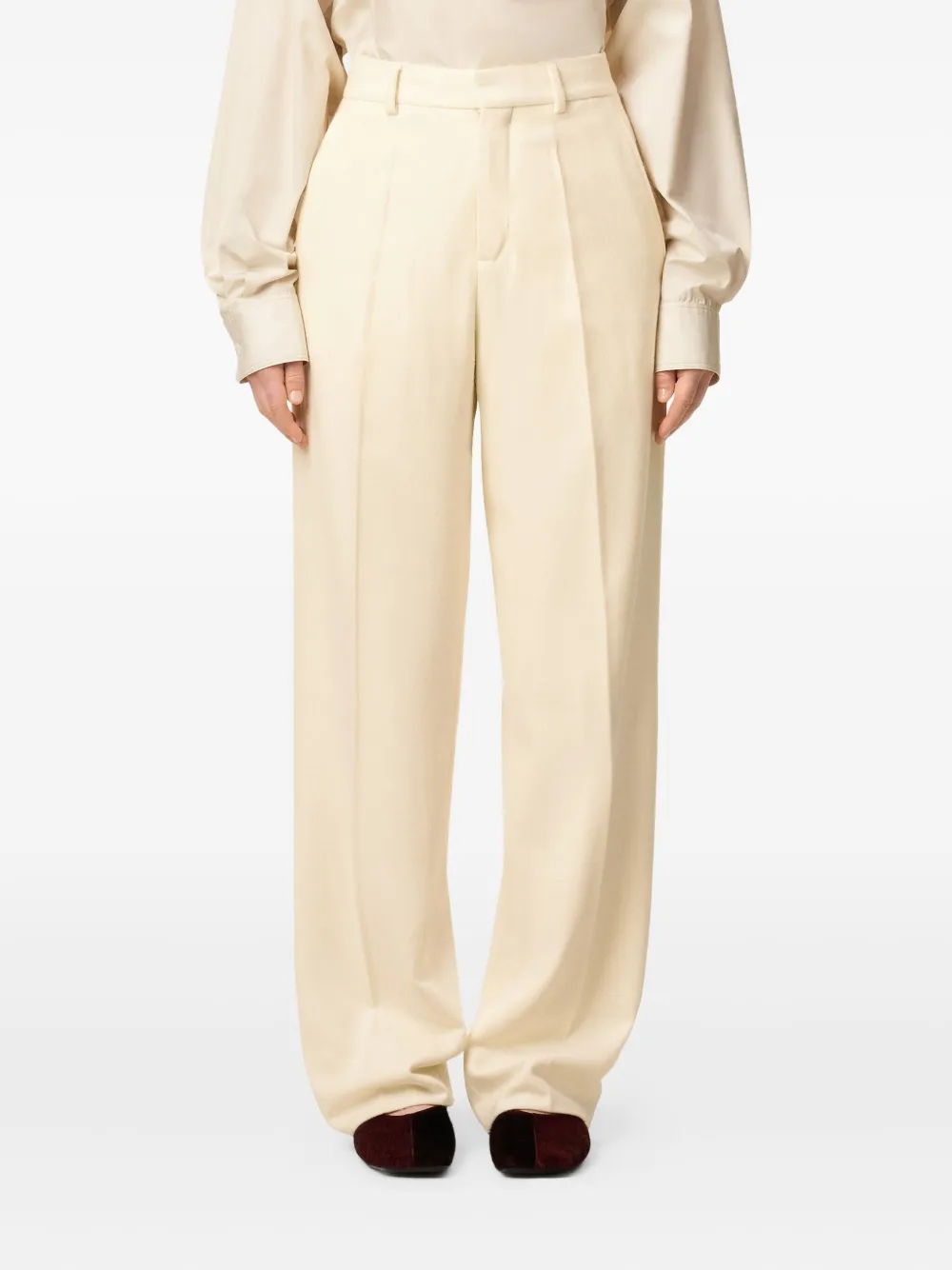 AMI Paris Wollen pantalon Beige