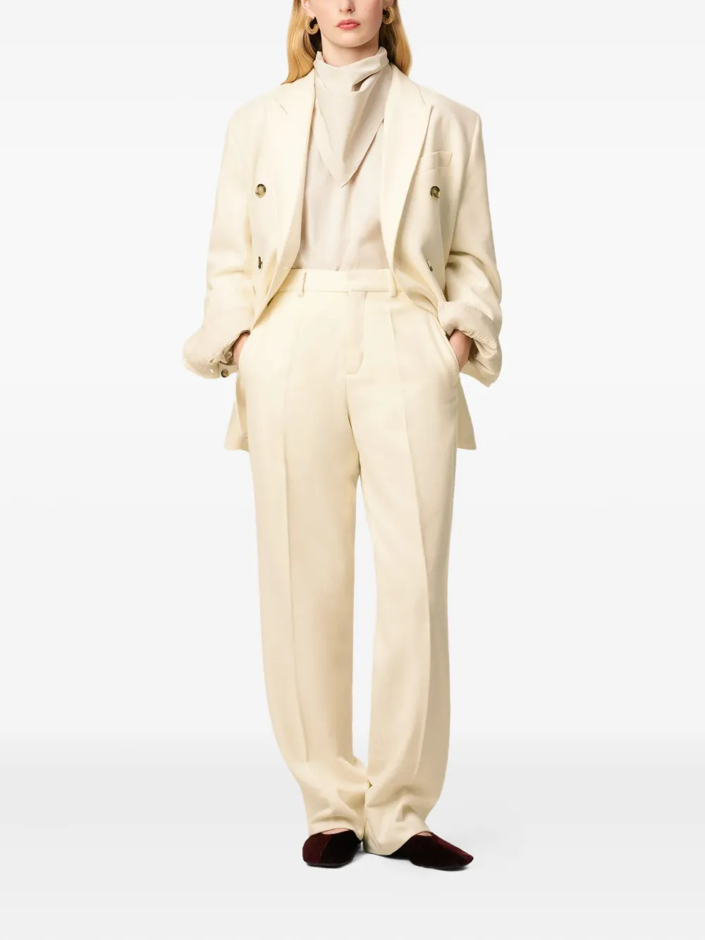AMI Paris Wollen pantalon Beige